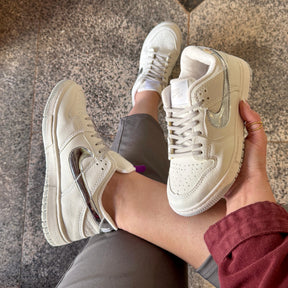 Tênis Nike Dunk Branco Prata Premium