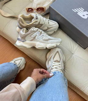 Tênis New Balance 9060 Sea Salt Bege Couro Legítimo