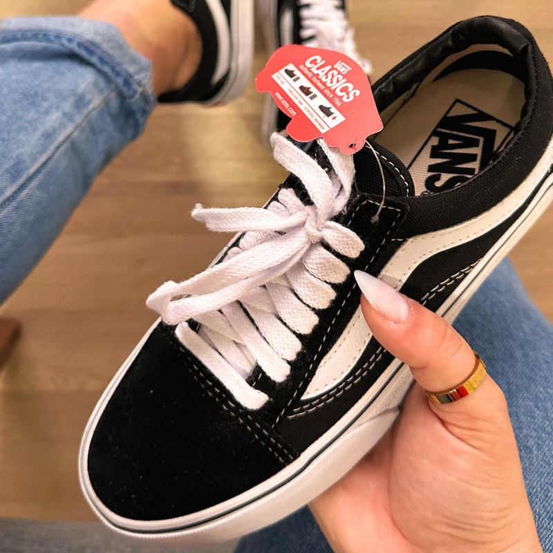 Tênis Vans Masculino Old Preto/Branco Vans