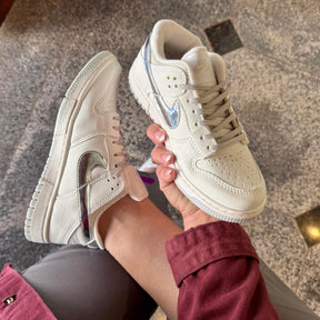 Tênis Nike Dunk Branco Prata Premium