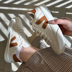 Tênis Cadarço Caramelo Off White Premium
