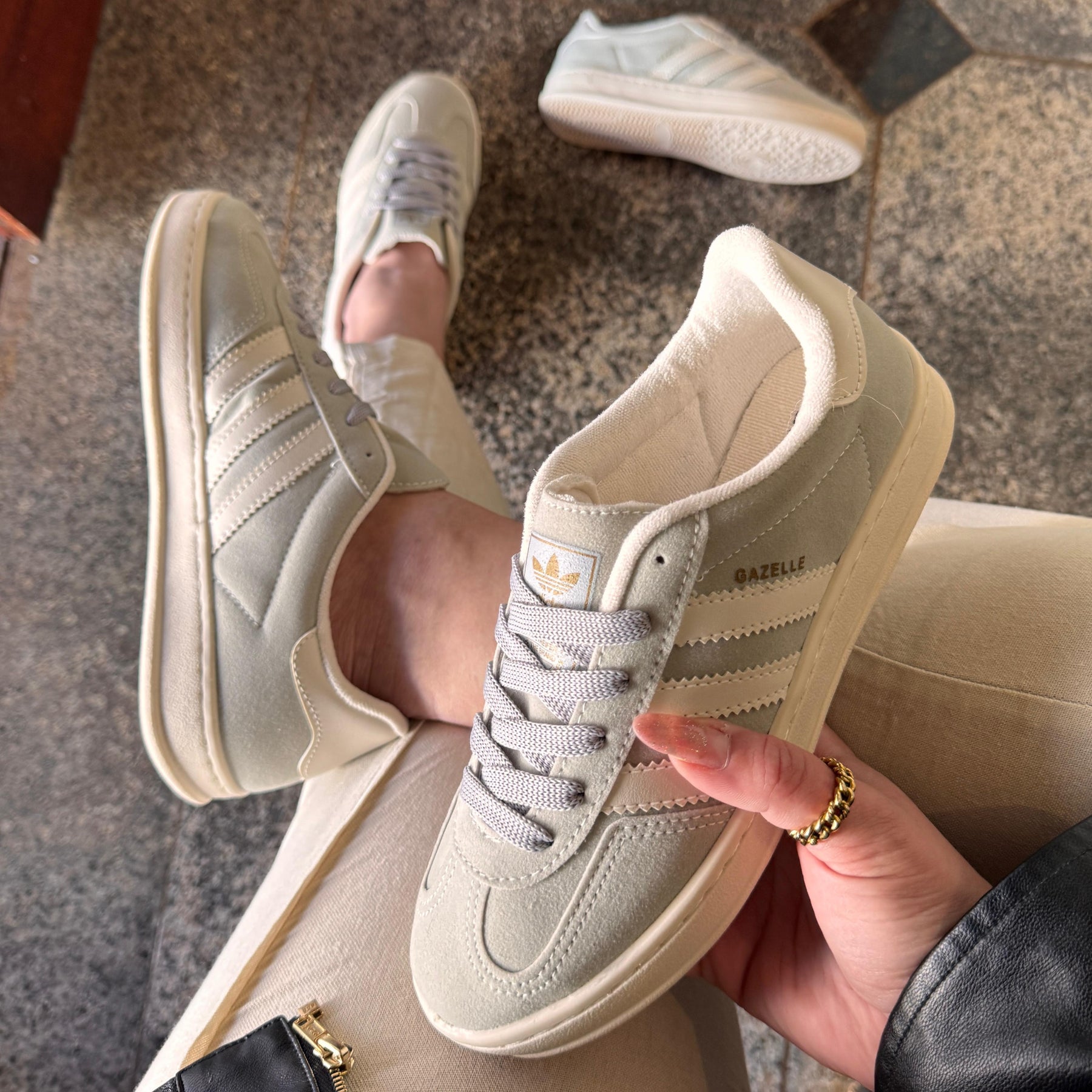 Tênis Adidas Gazelle Cinza Premium 2.0