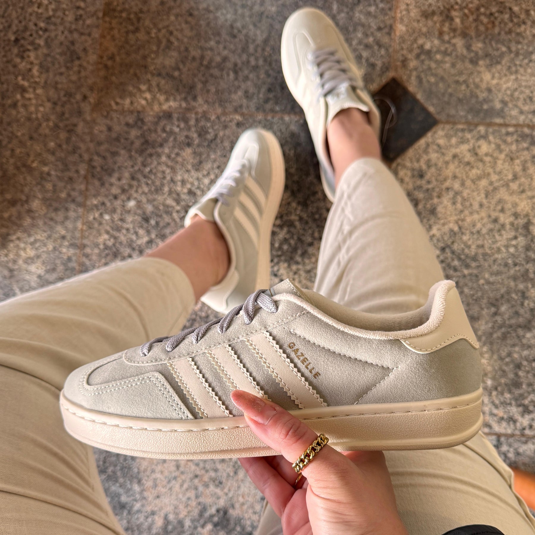 Tênis Adidas Gazelle Cinza Premium 2.0