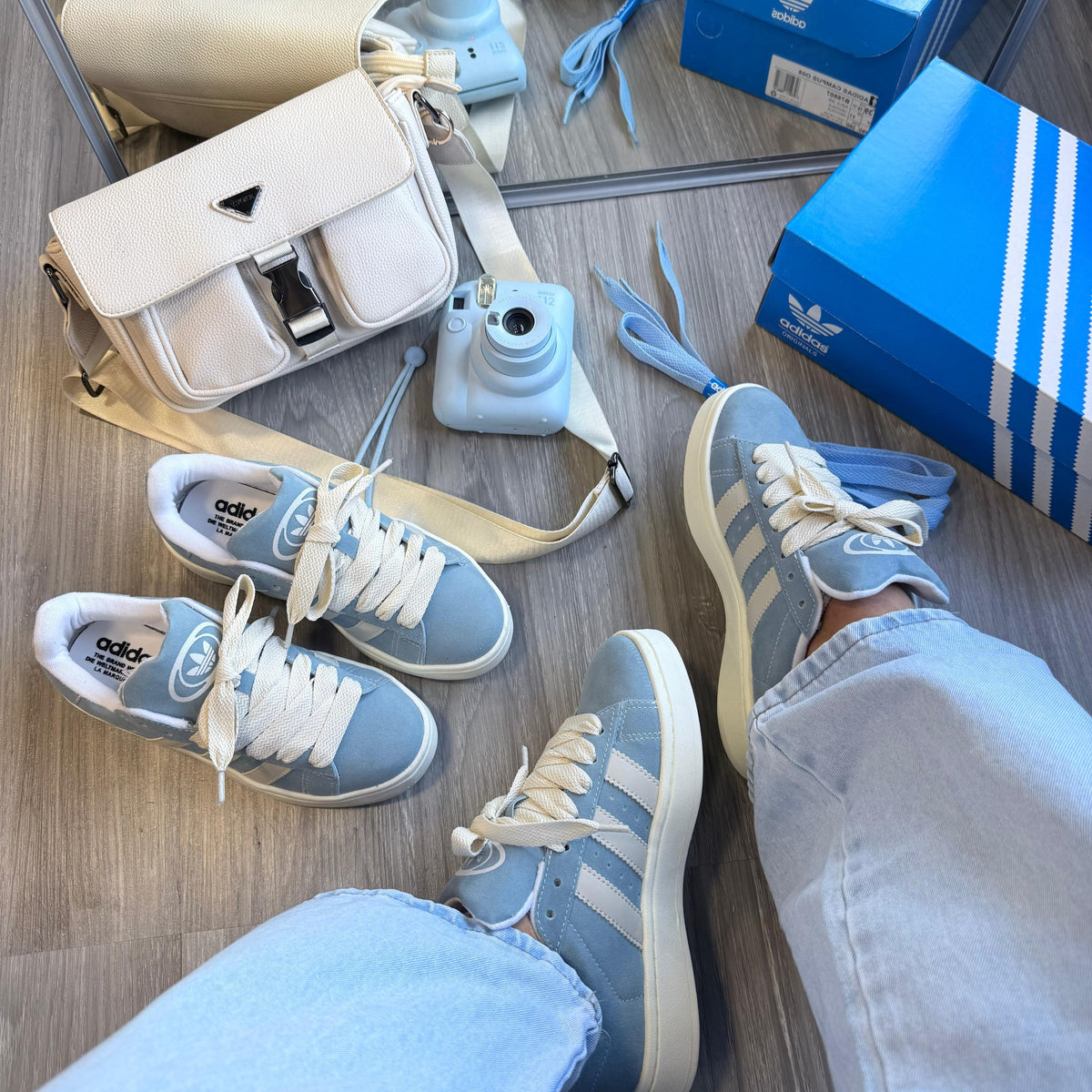 Tênis Adidas Campus Azul Bebê Premium